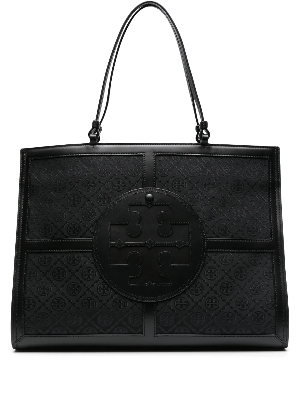 

Сумка-тоут Ella Quadrant с монограммой Tory Burch, черный