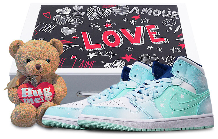 

Кроссовки Vintage Jordan Air Jordan 1, голубой, Синий, Кроссовки Vintage Jordan Air Jordan 1, голубой