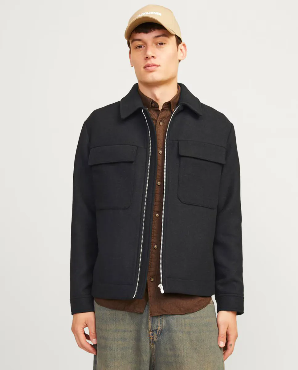 

Мягкая куртка с передними карманами с клапанами на пуговицах Jack & Jones, черный