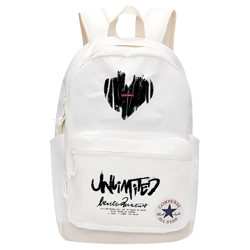 

Converse Полиэстеровый рюкзак обычный унисекс белый, Graffiti Heart