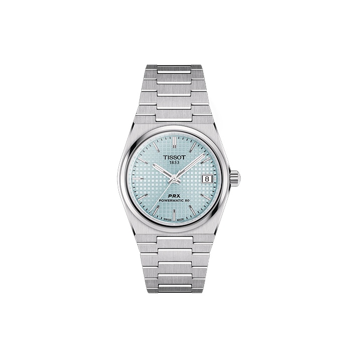 

TISSOT Часы PRX Super Player Series Automatic Mechanical Movement Men's Watch Watch 35mm Blue Dial Stainless Steel Case, Blue Dial