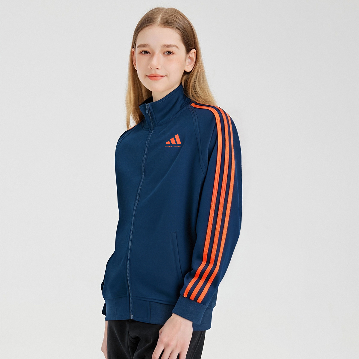 Adidas Куртка унисекс, Lake Blue/Orange — фото 3