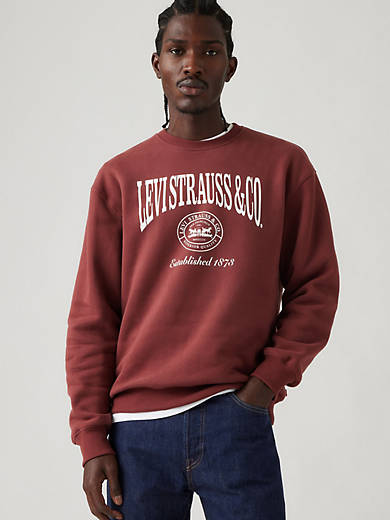 

Свободная толстовка с круглым вырезом и графическим принтом Levi's, цвет Andorra - Red