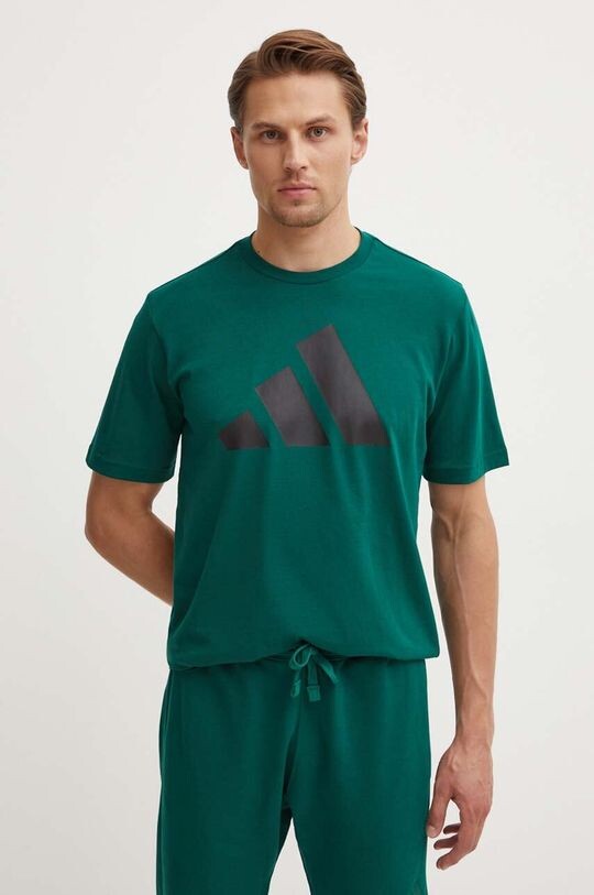 

Хлопковая футболка adidas, зеленый
