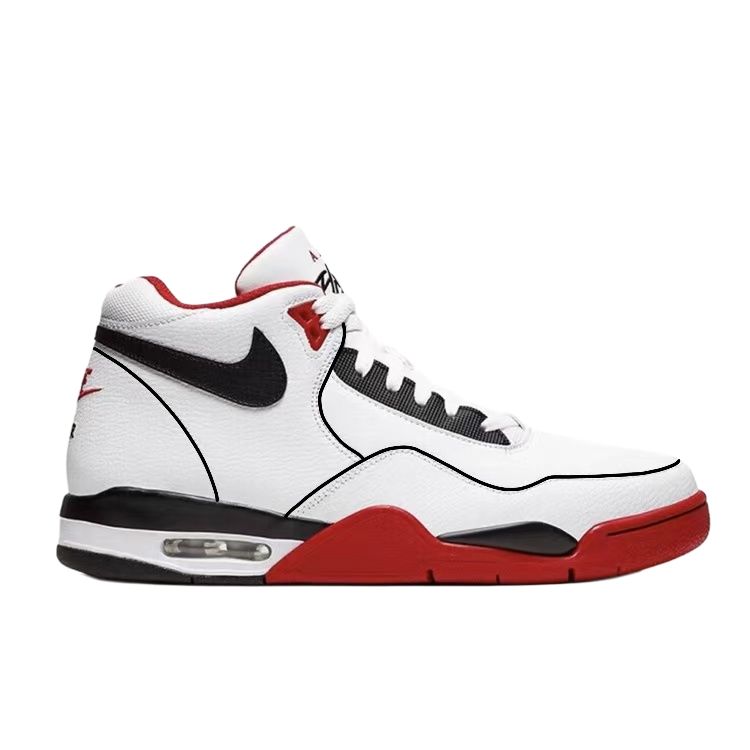 Nike Кроссовки баскетбольные мужские Mid top Vintage белые с амортизацией Flight Legacy и износостойкой подошвой — фото 3
