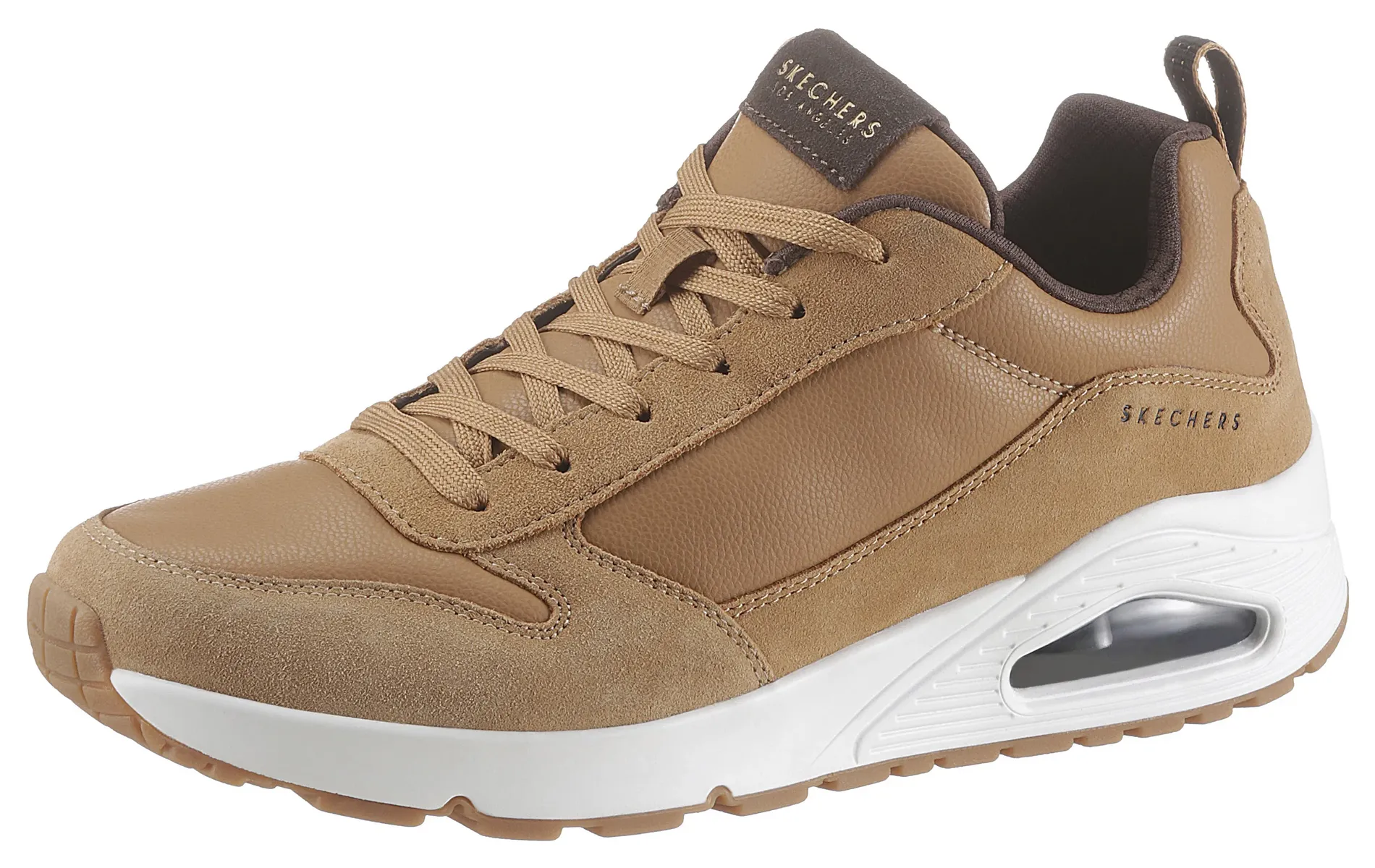Кроссовки Skechers "Uno Stacre", с воздушной подошвой, повседневная обувь, полуботинки, туфли на шнуровке, коричневый
