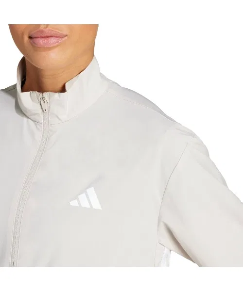 Куртка-ветровка тренировочная Adidas с тремя полосками, черная — фото 3