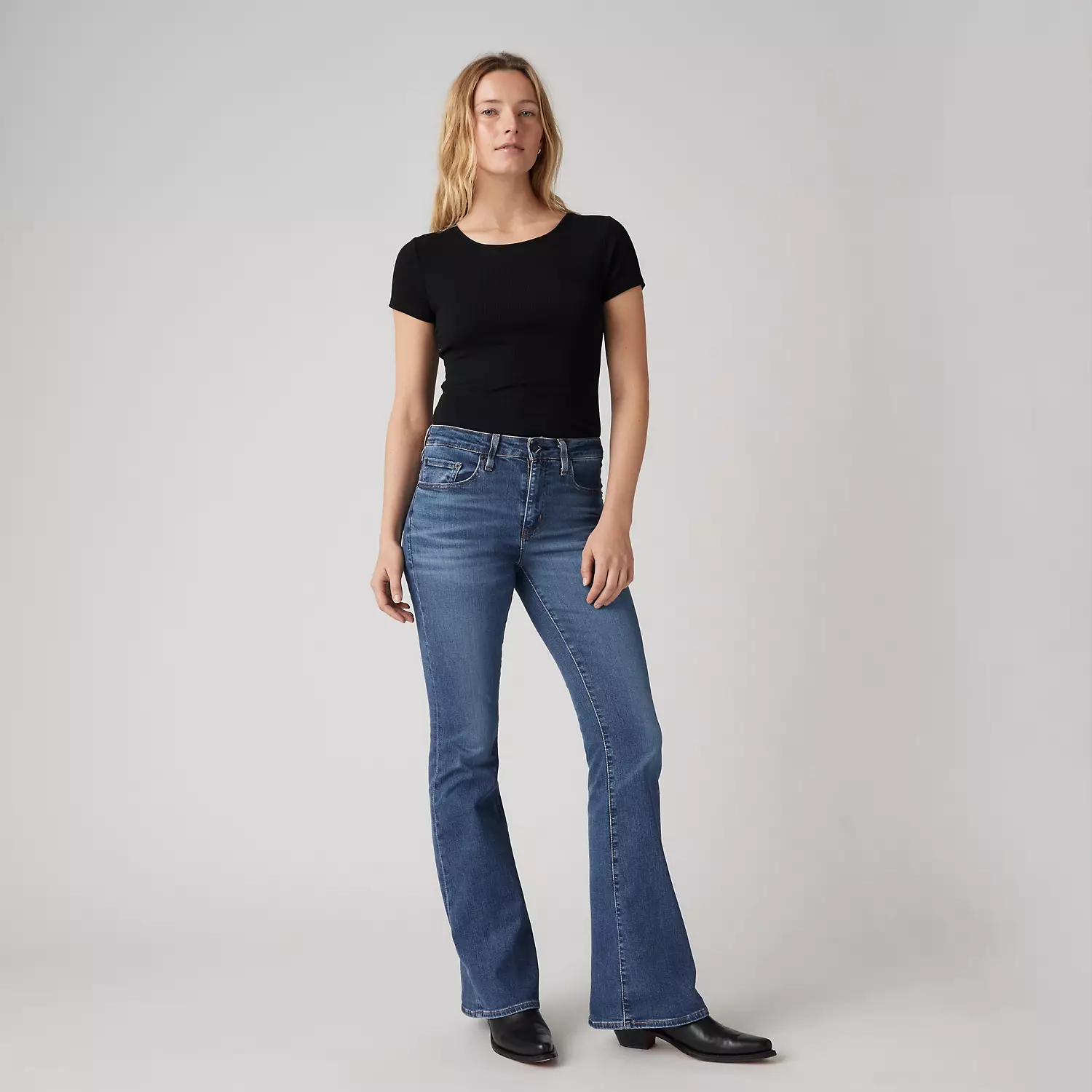 

726 расклешенные женские джинсы с высокой посадкой Levi's, цвет Blue Wave Mid - Medium Wash
