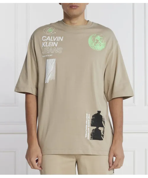 

Футболка Regular fit Calvin Klein Jeans, бежевый