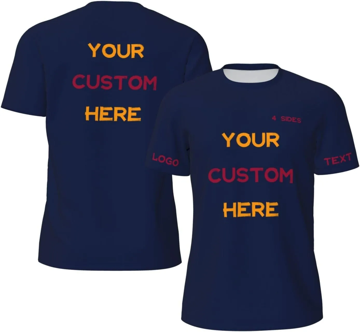 

Футболка Custom с принтом на 4 сторонах