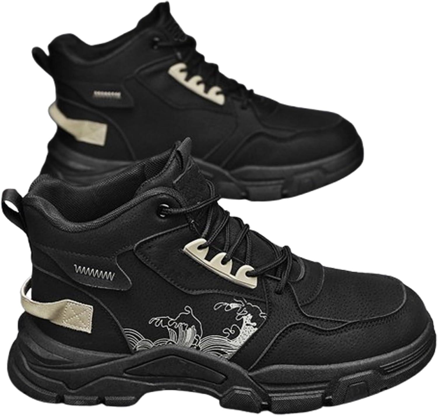 

Мужские ботинки, легкая защитная обувь для мужчин, нескользящие водонепроницаемые ботинки с композитным носком для строительства и походов Generic, черный