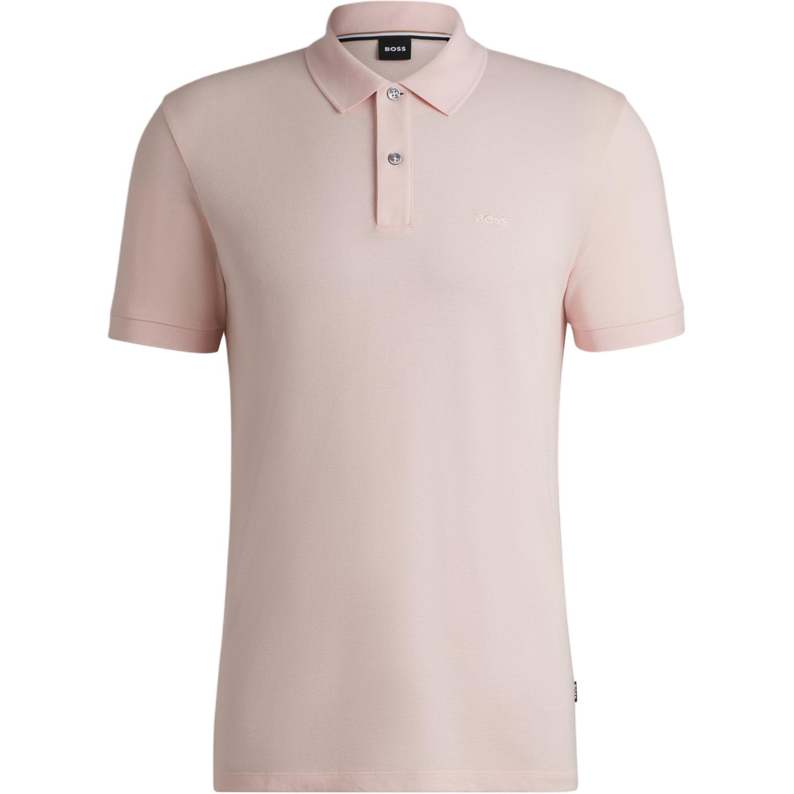 

Хлопковая поло Boss HUGO BOSS, светло-розовый
