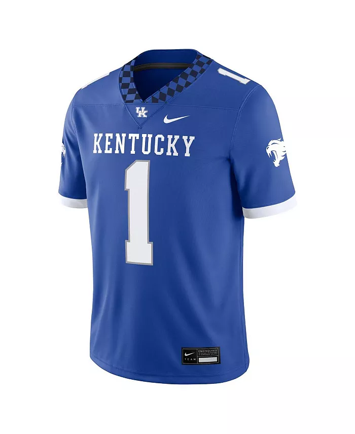 Мужская игровая футболка #1 Royal Kentucky Wildcats Nike — фото 2