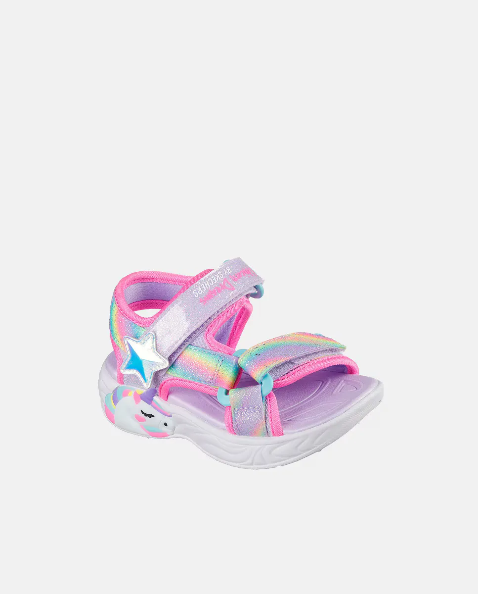 

Спортивные туфли для девочки с подсветкой Skechers, пурпурный