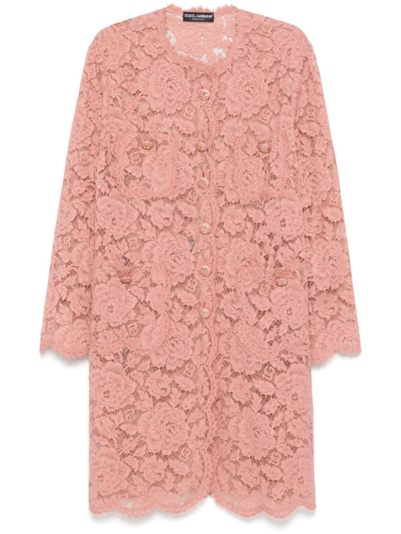 

Dolce & Gabbana кружевное пальто, розовый