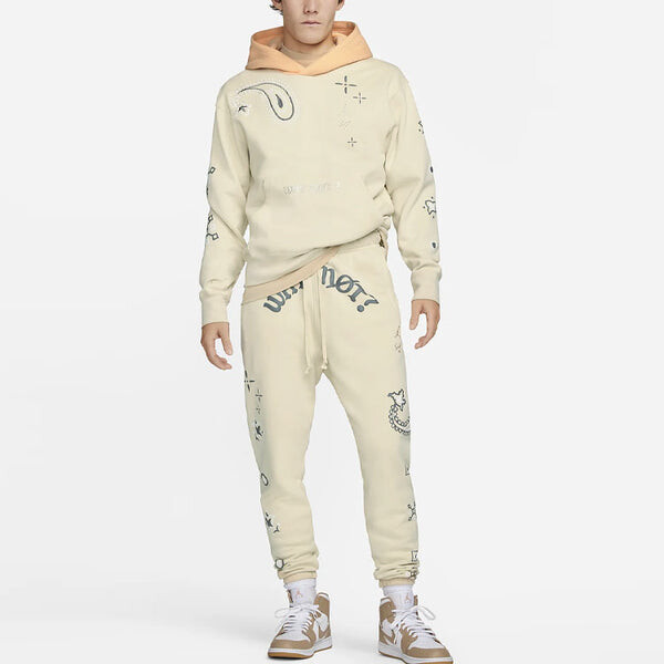 Спортивные штаны Men's Air Jordan 'why Not' Alphabet Printing Casual Sports Pants/Trousers/Joggers Light Yellow, желтый — фото 3