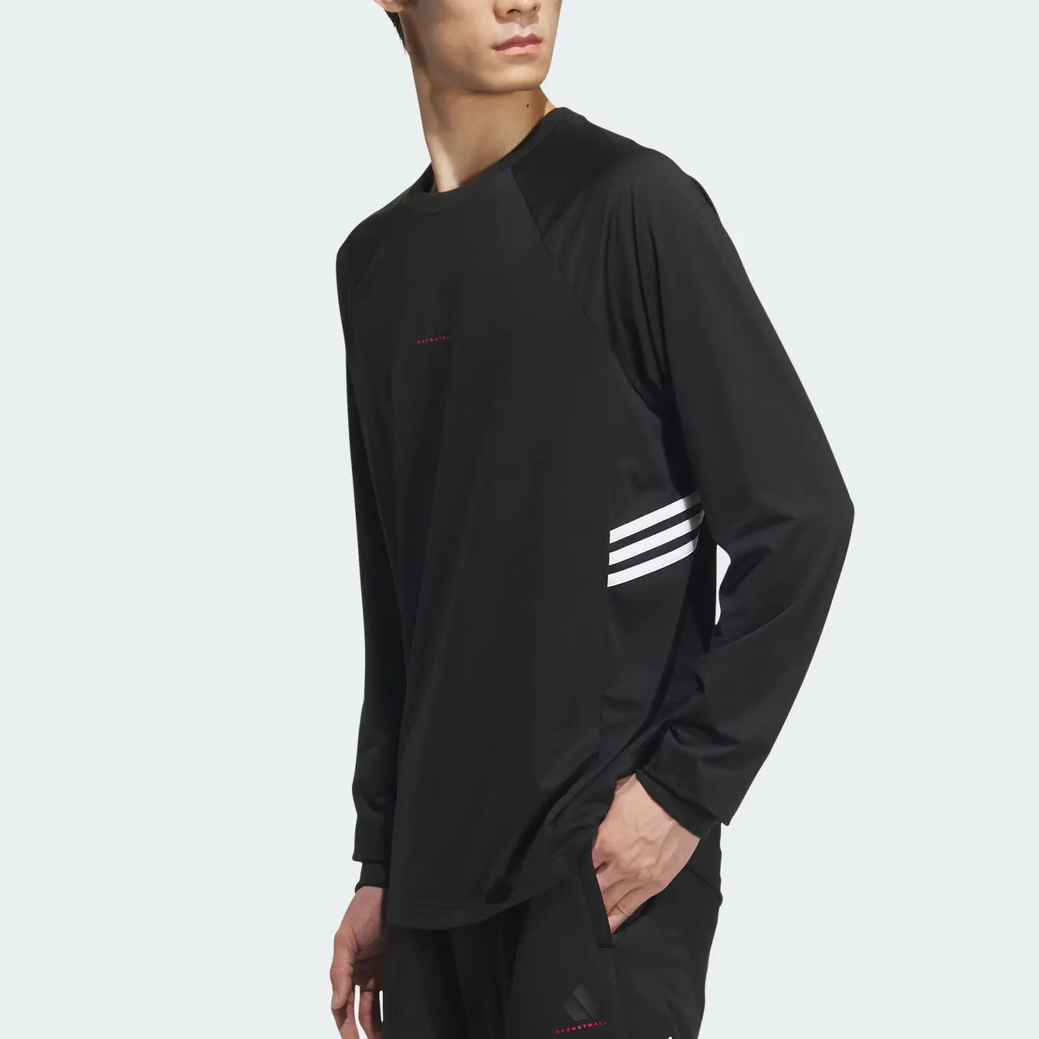 Футболка баскетбольная SS24 мужская черная Adidas — фото 4