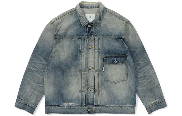 

Madness Мужская джинсовая куртка, синий лацкан, умеренный прямой крой