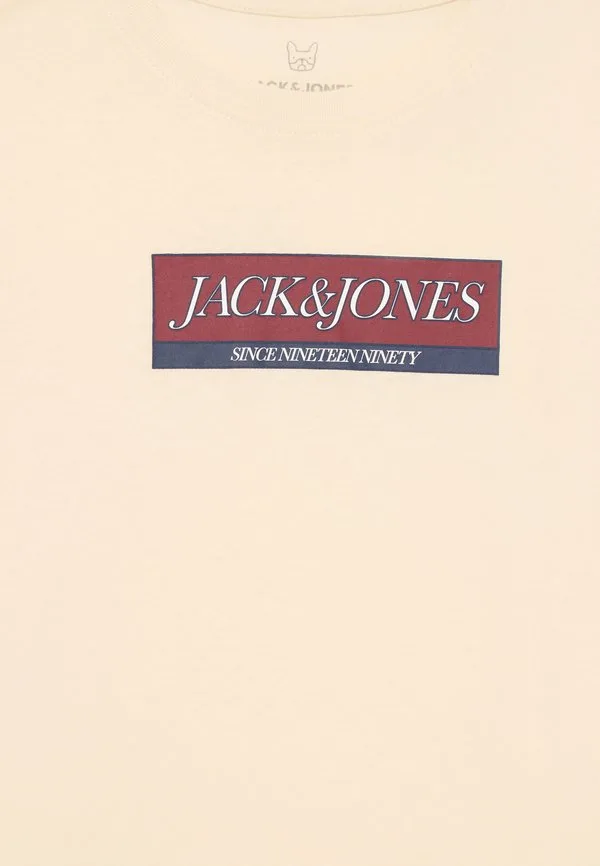 Футболка с длинными рукавами и логотипом jorinwood Jack & Jones Junior, Antique White — фото 3