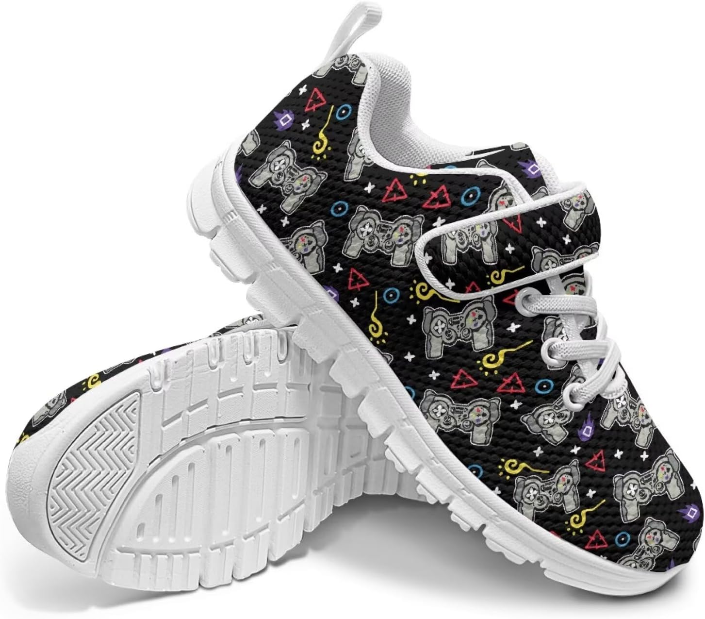 

Кроссовки для мальчиков и девочек, детская обувь из сетчатого материала, унисекс, легкие, дышащие, для бега, тенниса и фитнеса, с одной пряжкой для малышей, маленьких и больших детей, белая подошва Ocwfudsx