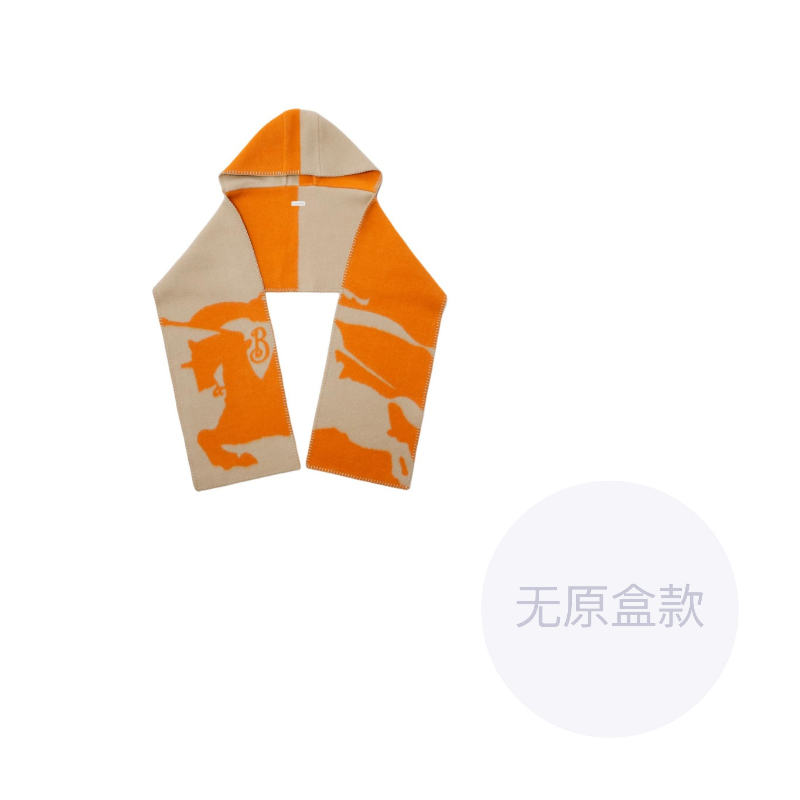 

Burberry Вязаный шарф с капюшоном, Pumpkin