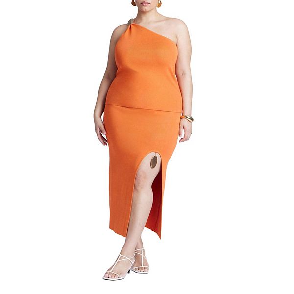 

Женская юбка плюс сайз с разрезом и фурнитурой Eloquii