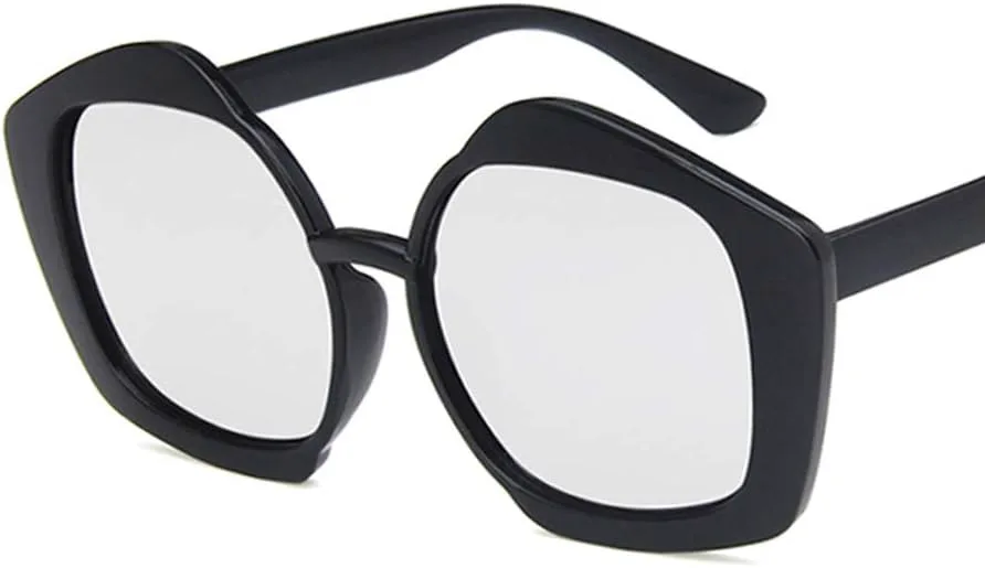 

Женские солнцезащитные очки Shiratori, модные, ярко-черные, серые, для отдыха, многоугольные, неполяризованные, с защитой от УФ-излучения UV400, Bright Black White