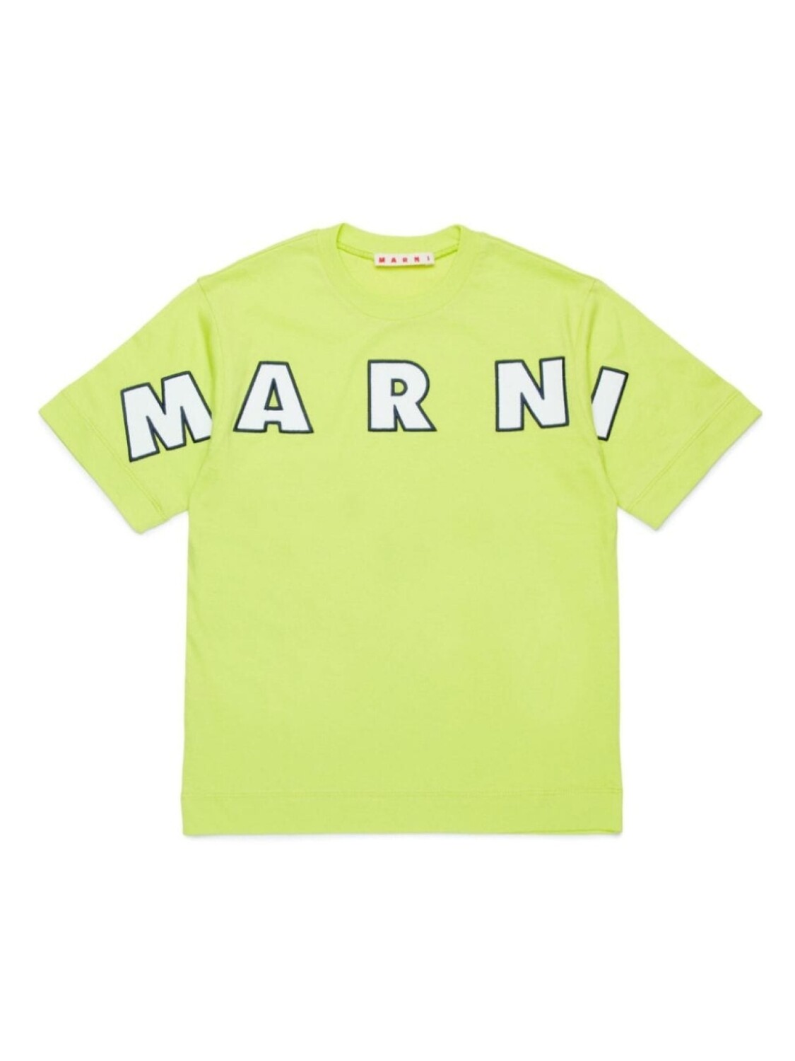 

Marni Kids футболка из хлопка с аппликацией логотипа, зеленый