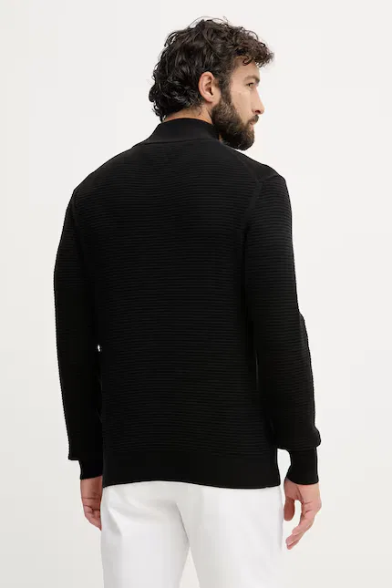 Свитер хлопковый pullover Tommy Hilfiger, черный — фото 3