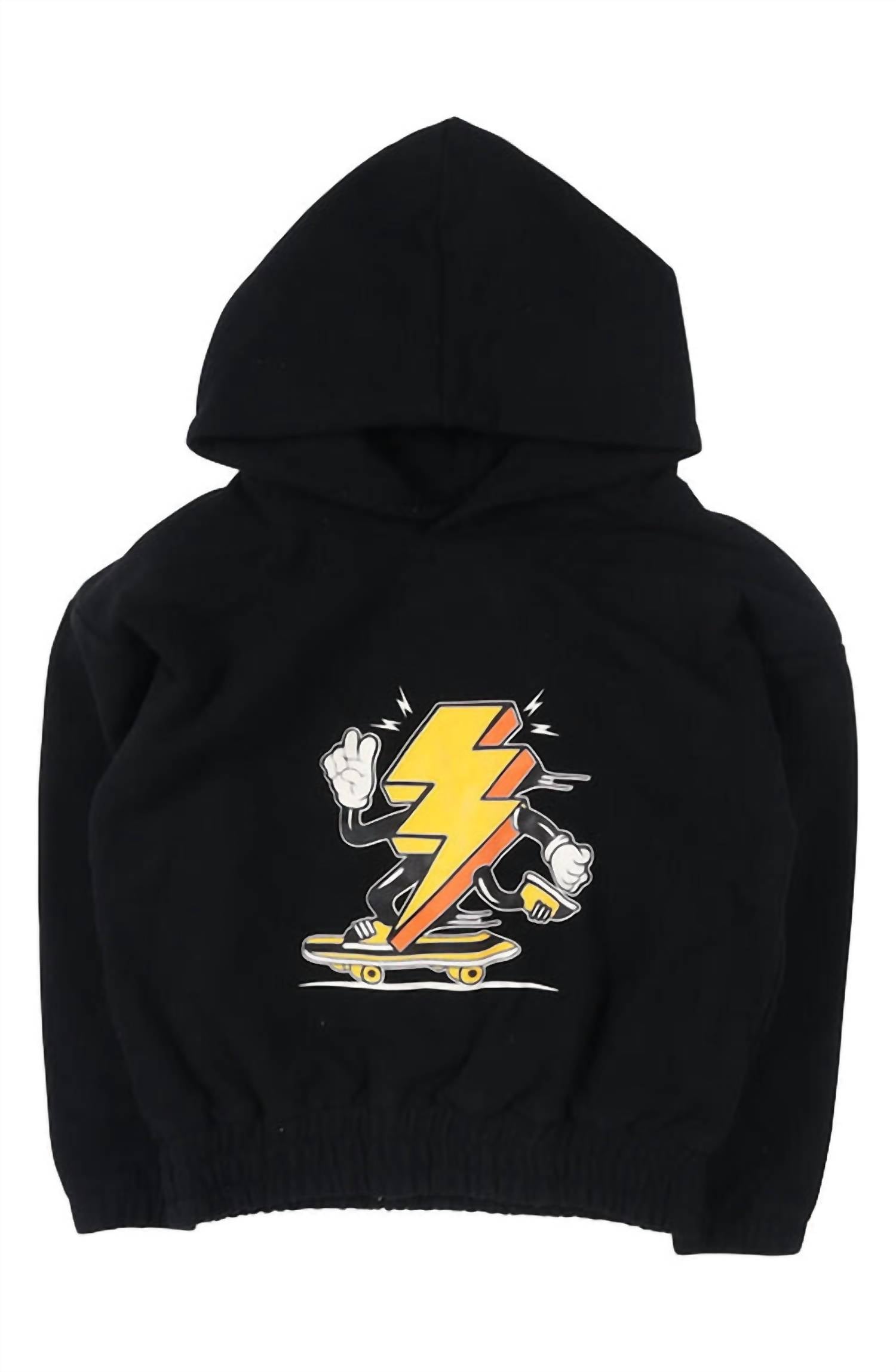 TINY TRIBE Детская толстовка для катания на коньках Thunder, черная