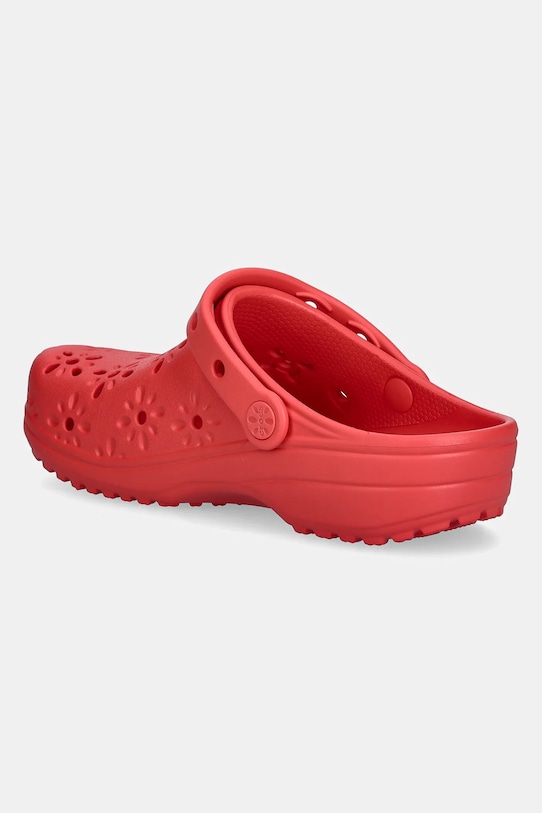 Классические сабо с цветочным принтом и ажурными вырезами Crocs, красный — фото 3