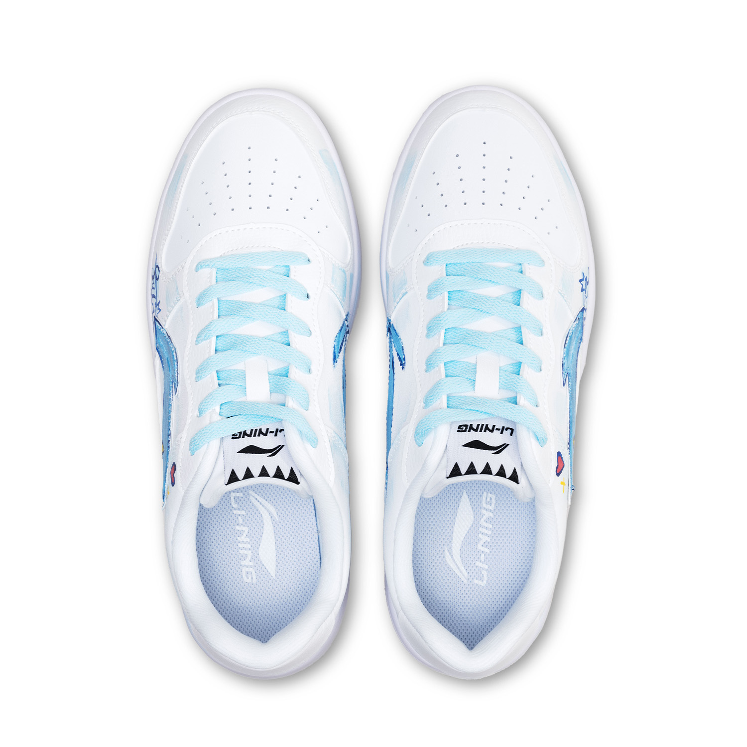 Li-Ning Floating Boat Fresh White Balance легкие низкие скейтборд кроссовки мужские Blue — фото 4