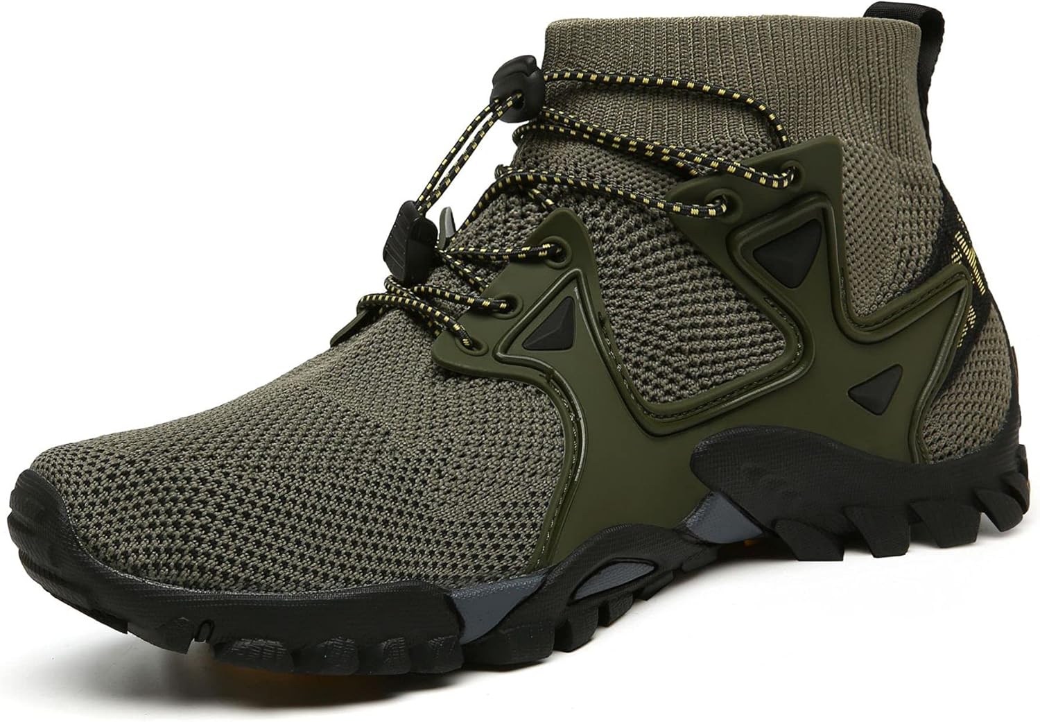 

Кроссовки для походов hongrenamz мужские, легкие треккинговые горные средние повседневные кроссовки на шнуровке, зеленый