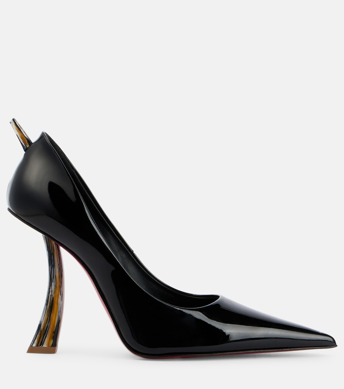 Туфли-лодочки Kate Clawmax 100 из лаковой кожи Christian Louboutin, Black/Lin Bk/Naturel — фото 4
