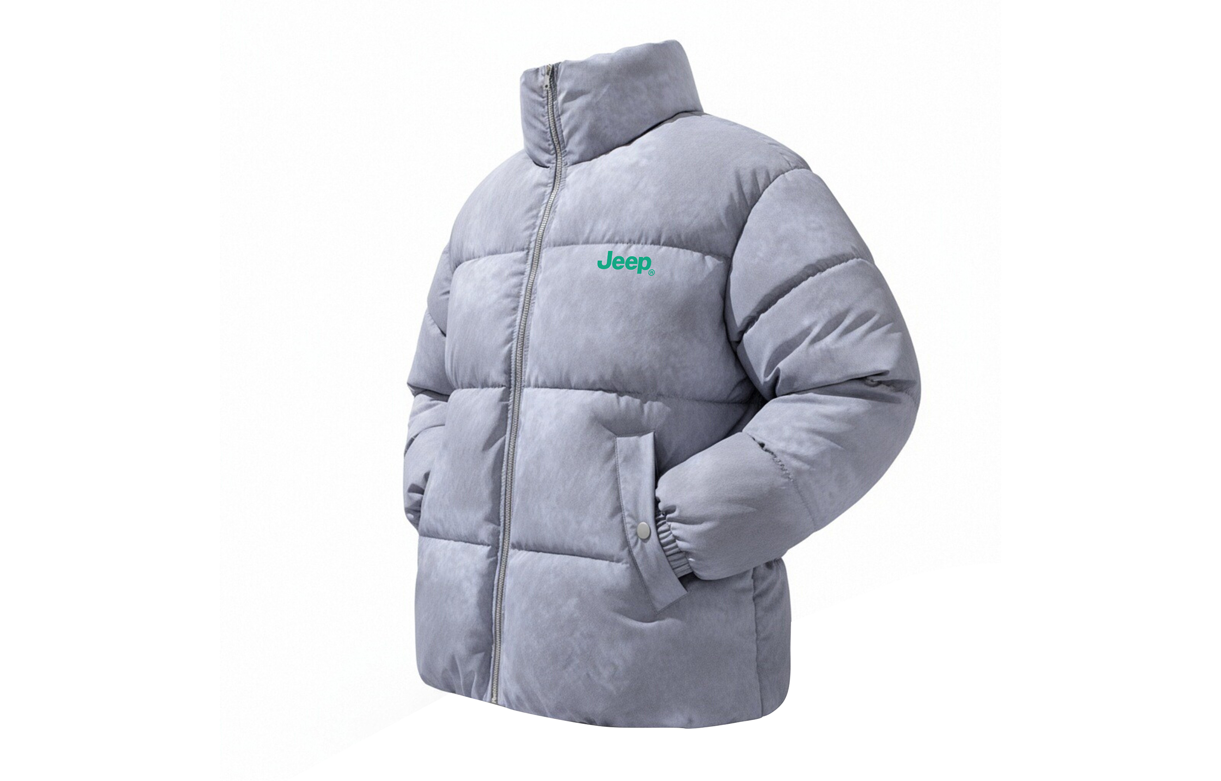 

Пуховик Unisex Stand Collar Moderate Padded Jeep, orchid фиолетовый