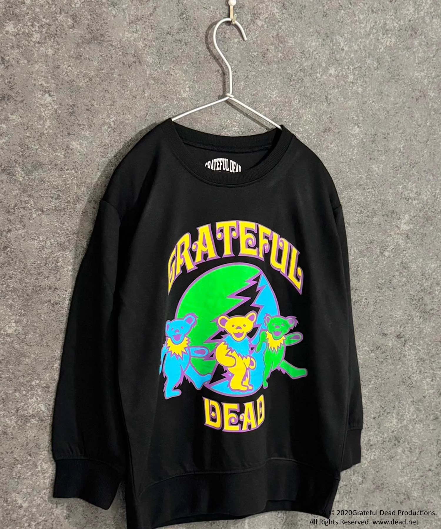 Мини-толстовка GRATEFUL DEAD из французского махрового трикотажа с хлопковой текстурой