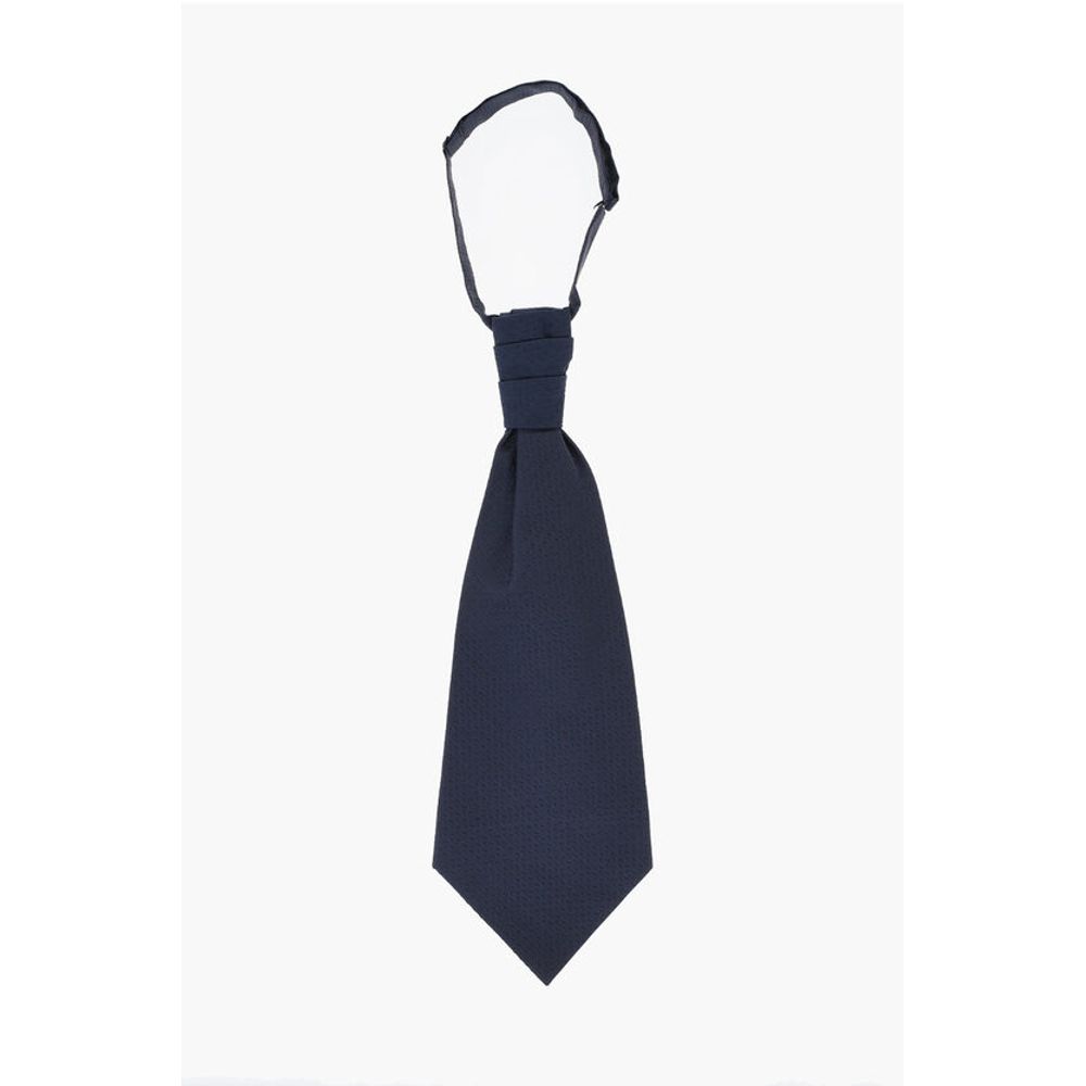 

Вышитый шелковый галстук-аскот Corneliani, синий