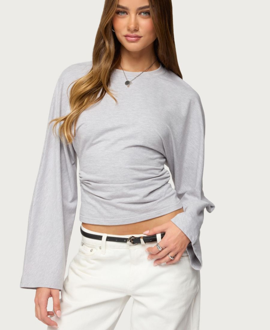 

Женский топ Charlisa с зауженной талией Edikted, Gray-melange