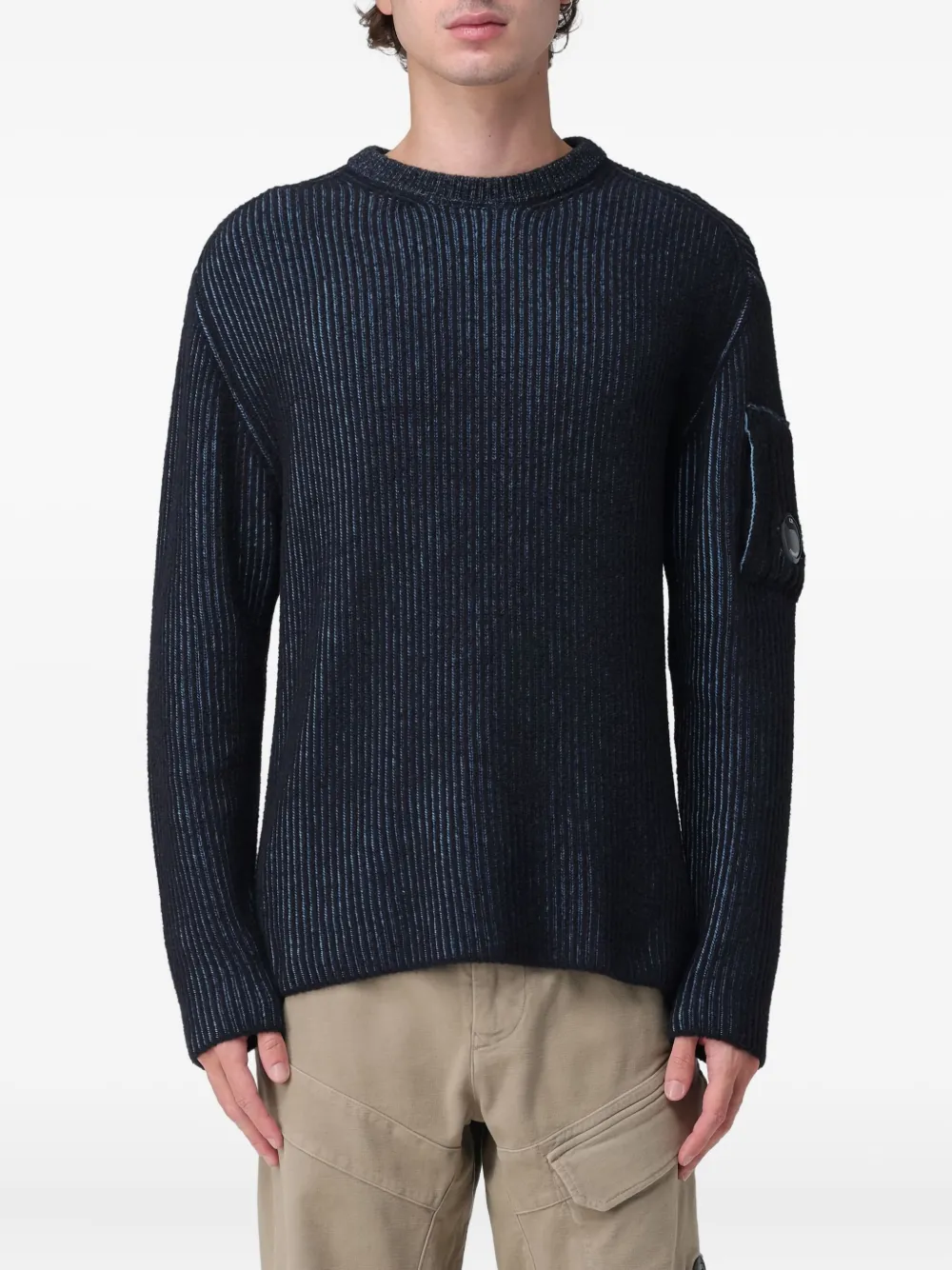 

Вязаный свитер с карманом C.P. Company, синий