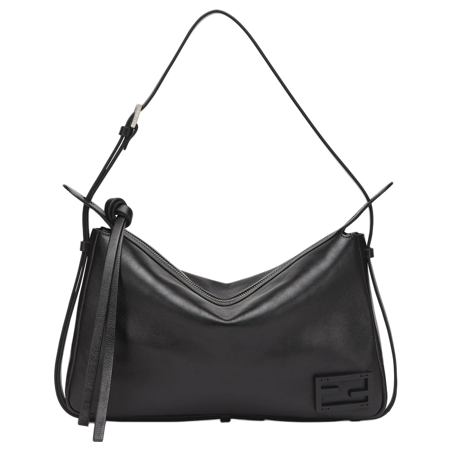 

Fendi Кожаная женская сумка через плечо, черная