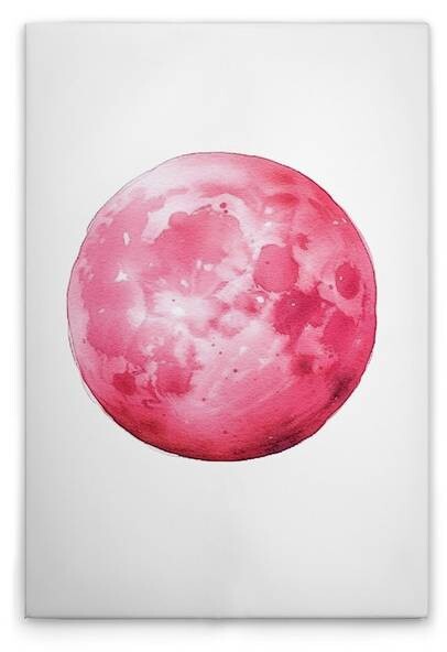 

Картина на холсте A.S. Création Pink Moon цвет weisspink