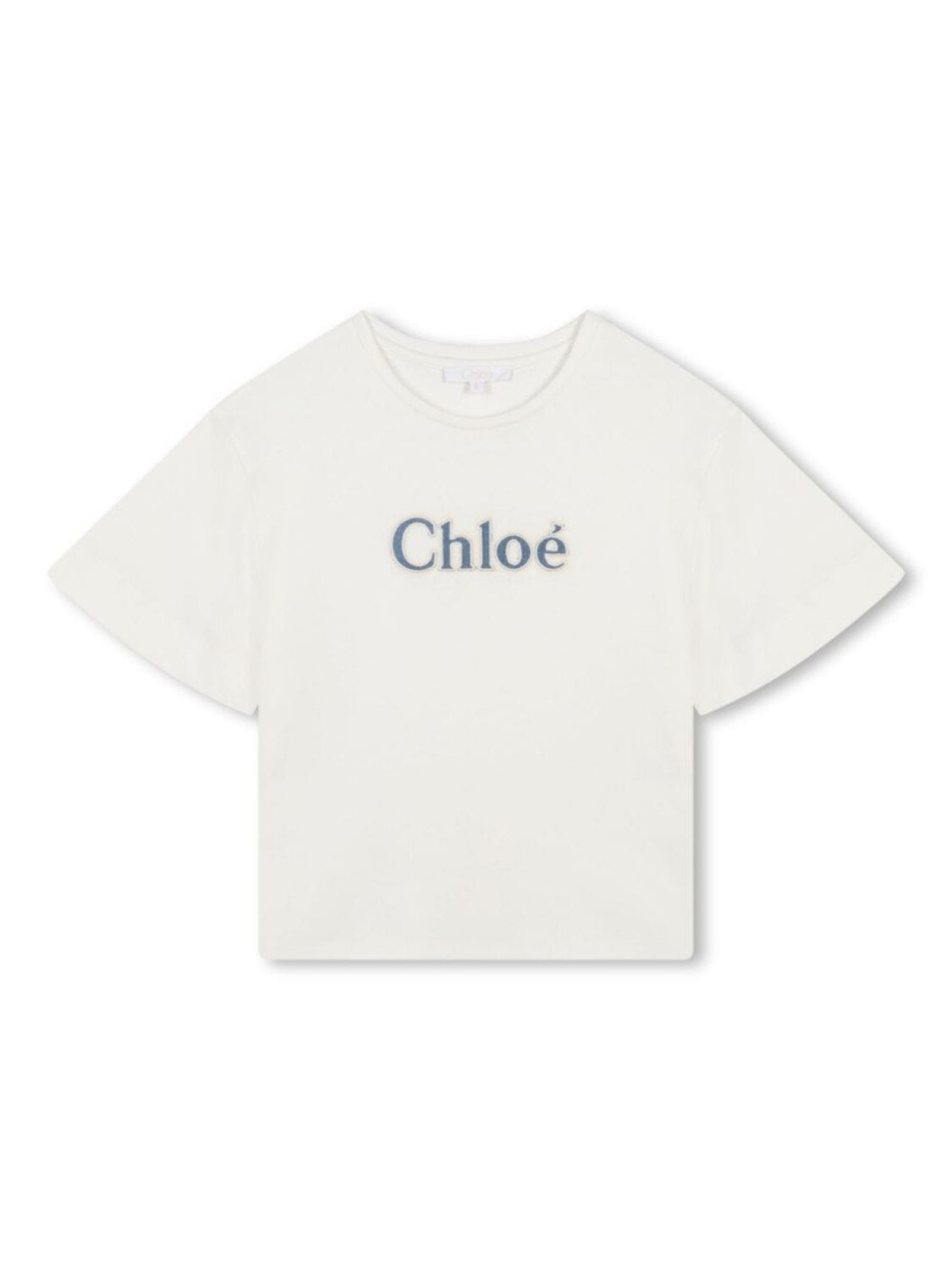 

Chloé Kids футболка с надписью, белый