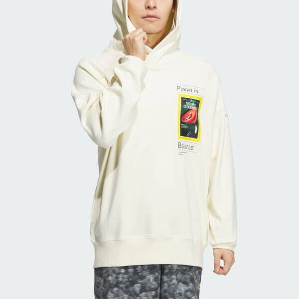 Толстовка x national geographic dwr graphic hoodie asia sizing Adidas, белый — фото 3