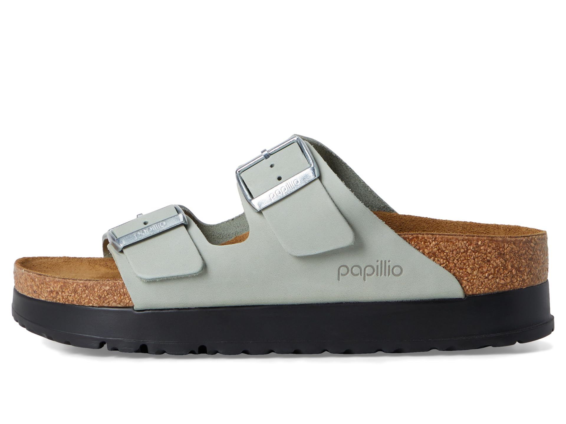 Сандалии Birkenstock Papillio By Birkenstock Arizona Platform Sandal - Nubuck, Pure Sage — фото 4