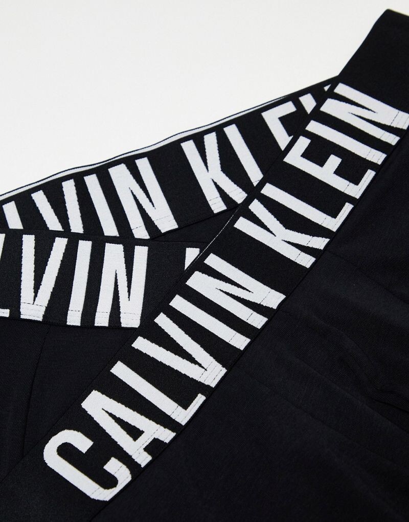 Набор из 3 черных хлопковых эластичных плавок Calvin Klein Intens Power Power — фото 4