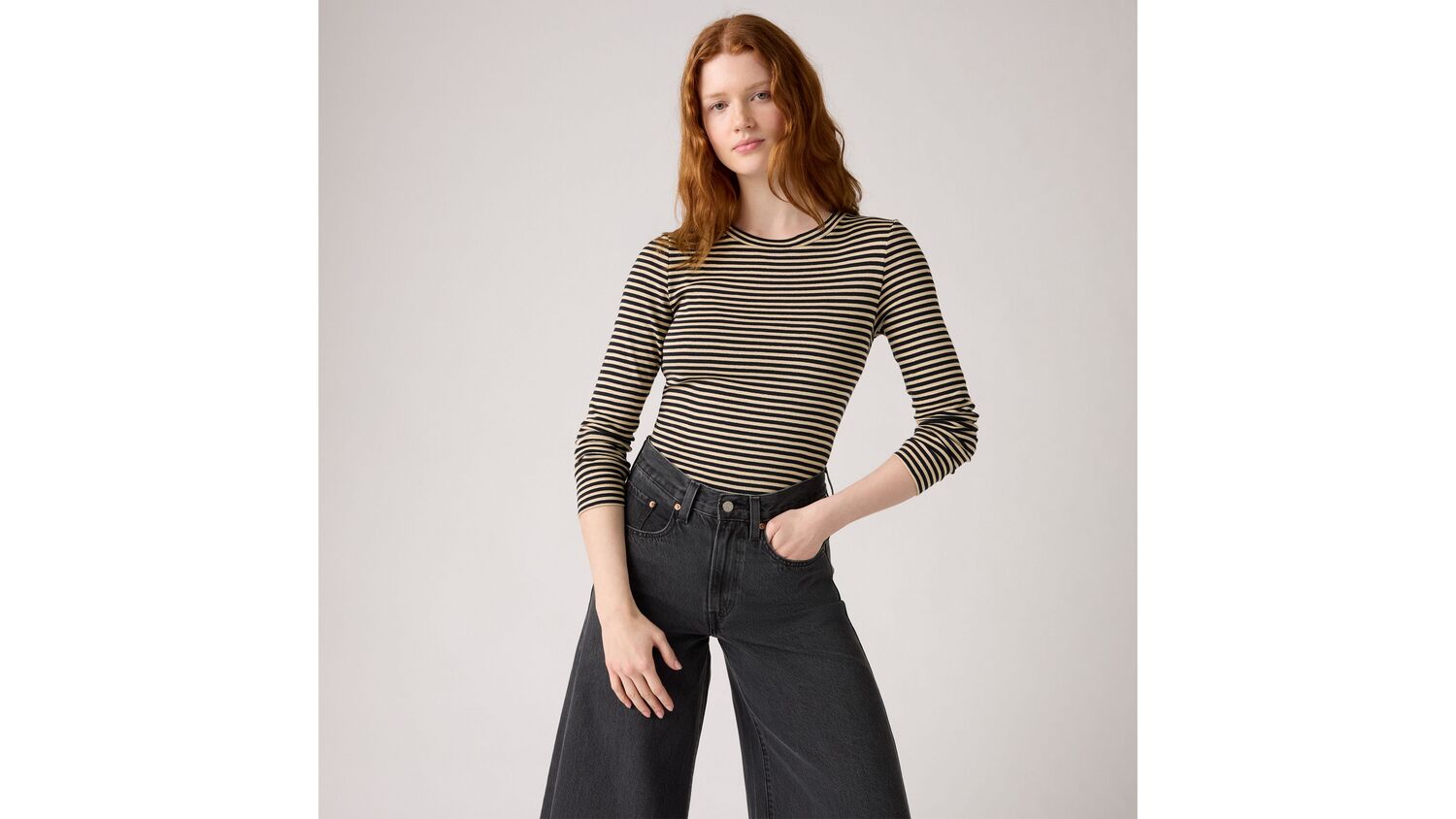 

Футболка Essential с длинным рукавом Levi's, Anthracite Stripe - Multi-Color