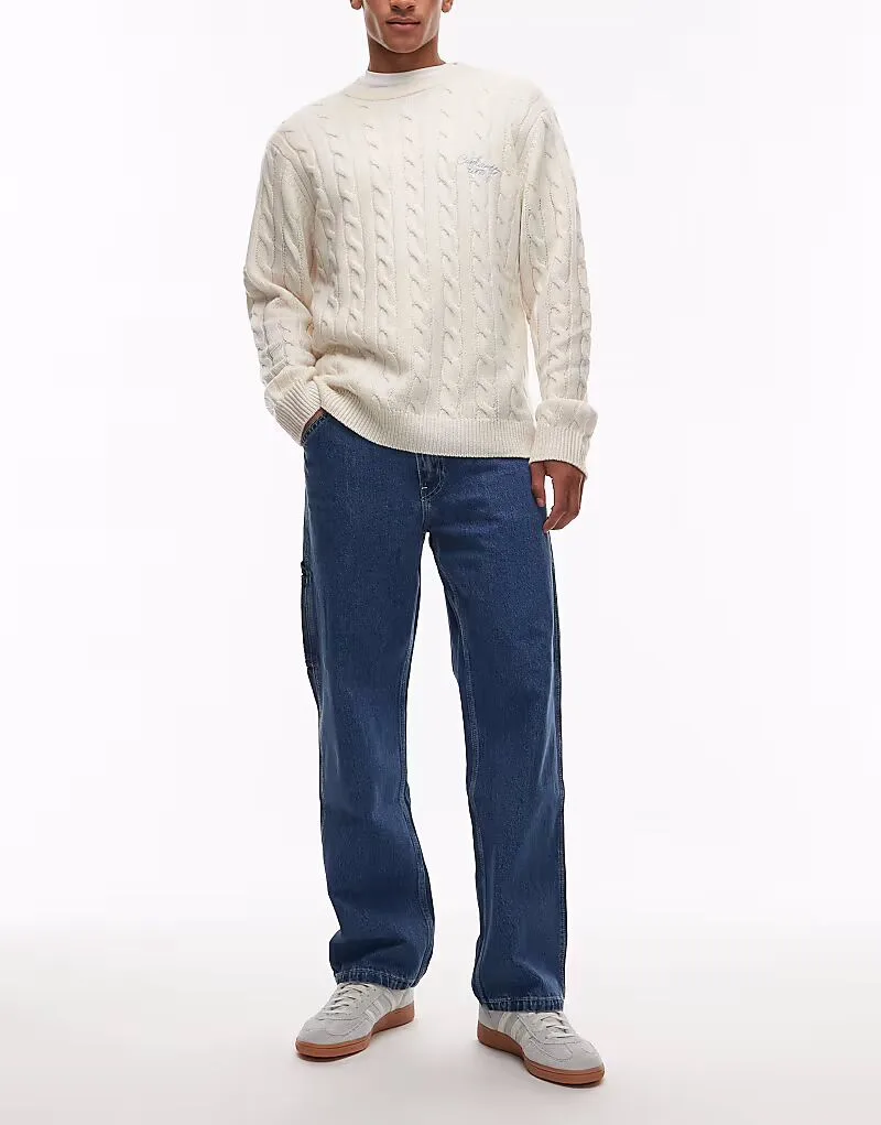 Джинсы Levi's Workwear 568 свободного кроя, модель "рабочие", средне-синего цвета