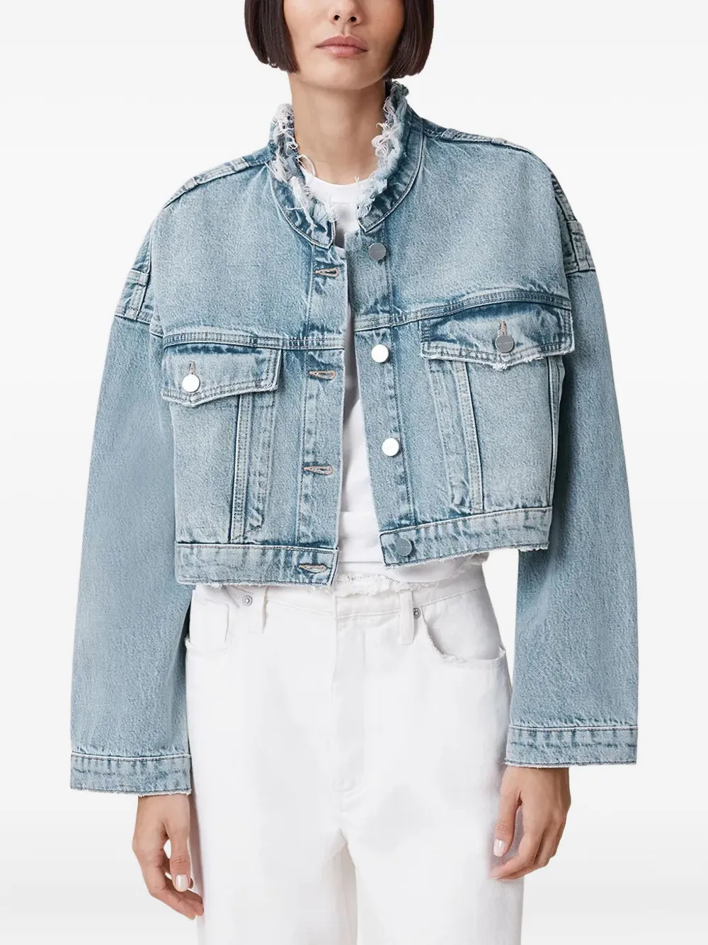 

Джинсовая куртка Sonny с потертостями AllSaints, синий