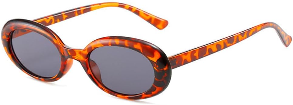 

Винтажные овальные солнцезащитные очки для женщин, модные маленькие круглые солнцезащитные очки в стиле панк с леопардовым принтом, очки с защитой от УФ-излучения UV400 TYUVIVO, C3leopard-black