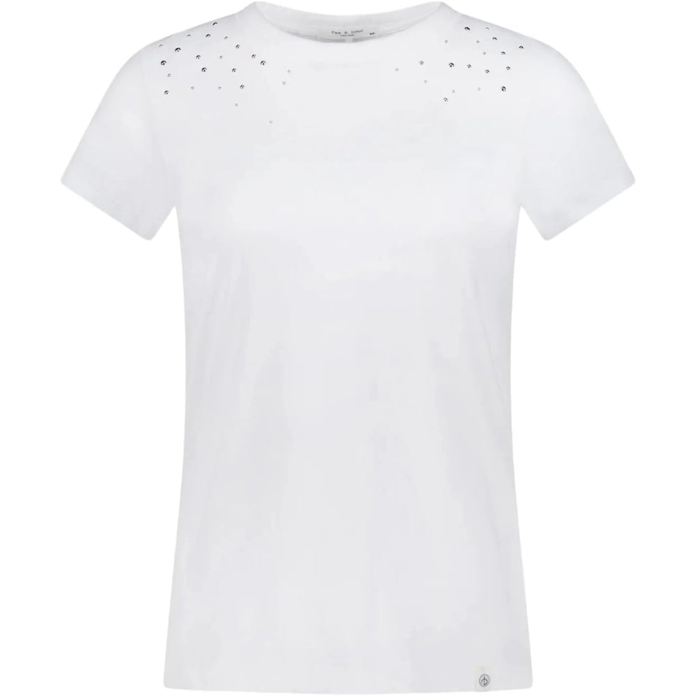 

Женская футболка Rag & Bone с градиентными заклепками, белый